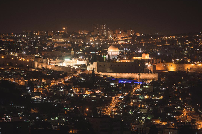 nightime views Olmaya Jerus