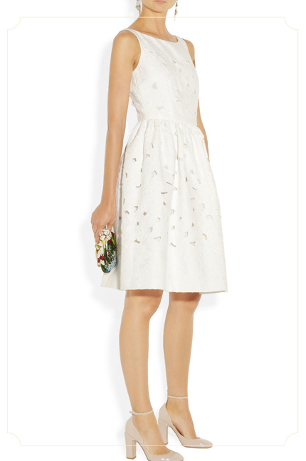 DOLCE & GABBANA - Cutout floral-barocade dress