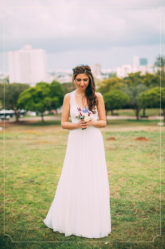 זר כלה בגוונים מקוריים. צילום: נדב רותם.