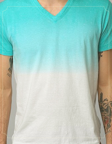BDG Dip-Dye V-Neck Tee