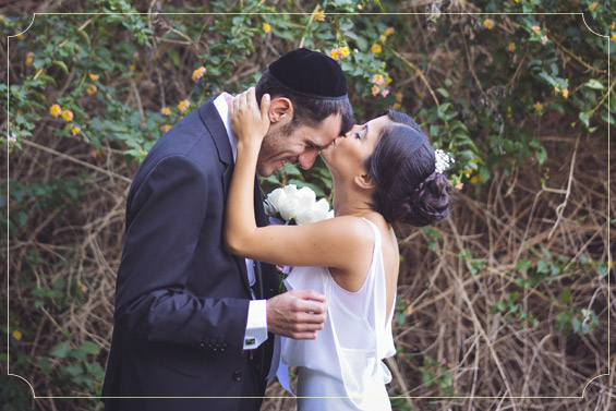  הזוכ נויה ושי ביום חתונתם, צילום: נטלי שור